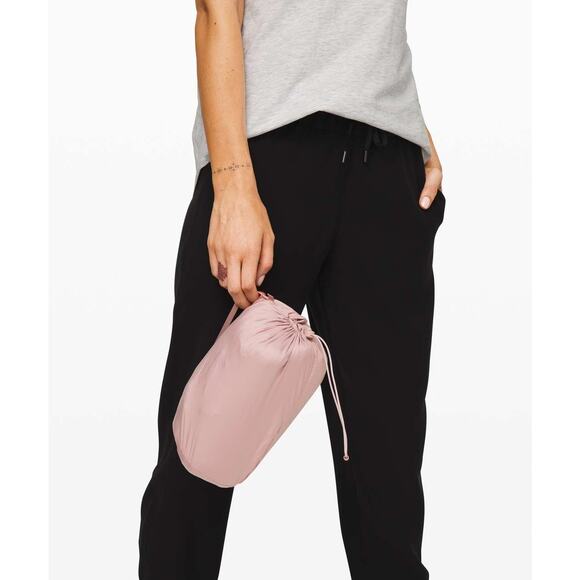 Lululemon Pack It Down Pink Puffer Hooded Jacket with Bag - Picture 12 of 16